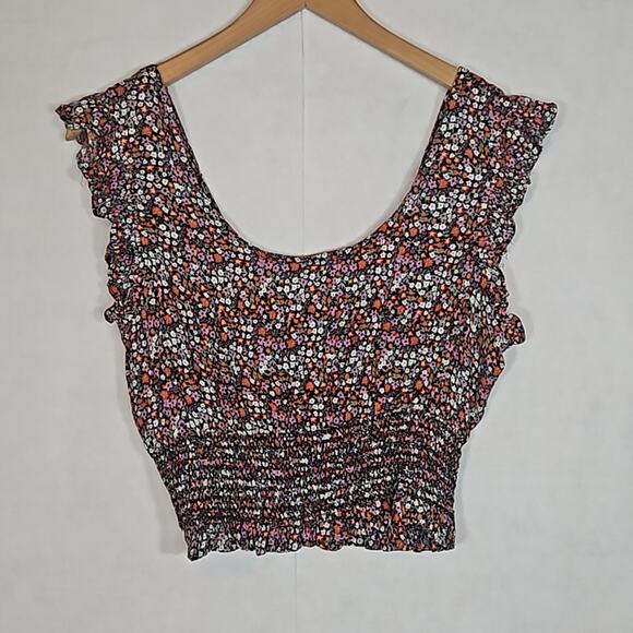 NWT Patrons of Peace Purple Floral Crop Top - Picture 8 of 8